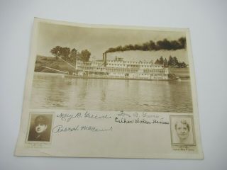 GREENE LINE RIVER STEAMBOAT Ohio River 8X10 Autographed Real Photo c1944 3
