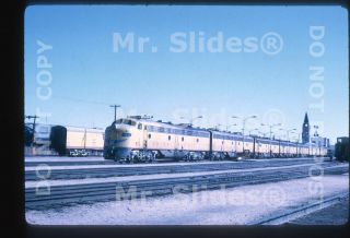 Slide Up Union Pacific E9a 912 & 4 W/passenger Train Cheyenne Wy 1969