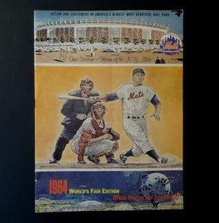 1964 York Mets Vs Milwaukee Braves Official Program And Scorecard