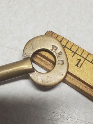 Vintage Brass B&o Fraim Key Only No Lock - Barrel Style