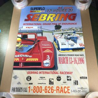 44th Annual 12 Hours Of Sebring Racing 1996 Car/automotive Poster