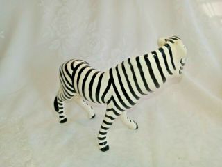 Vintage Porcelain Ceramic Zebra Figurine No Markings 2