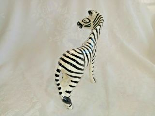 Vintage Porcelain Ceramic Zebra Figurine No Markings 3