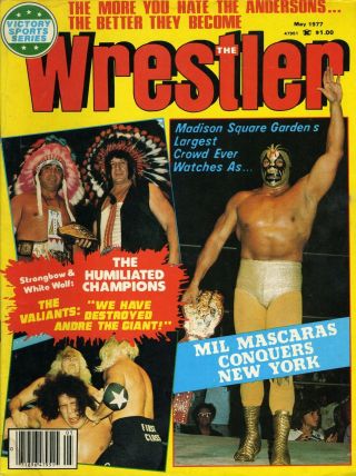 Mil Mascaras The Wrestler Wrestling May 1977 Chief Jay Strongbow/white Wolf