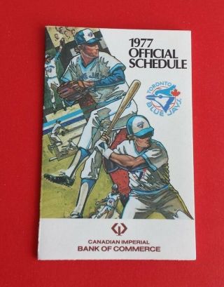 1977 Mlb Toronto Blue Jays Inaugural Season Pocket Schedule Cibc