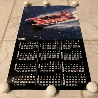 1980 The Squire Shop U - 2 Unlimited Hydroplane Poster 11x17 Chip Hanauer Auto