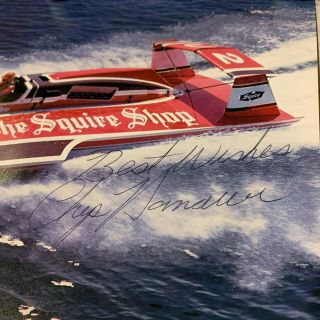 1980 The Squire Shop U - 2 Unlimited Hydroplane Poster 11X17 Chip Hanauer AUTO 2