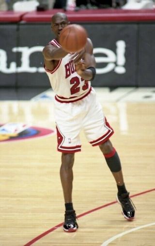 1990s Color Photo Negative Michael Jordan Chicago Bulls Fires A Pass