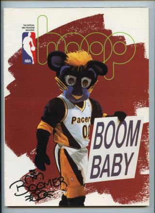 1995 1996 Nba Basketball Hoop Program Indiana Pacers Boomer