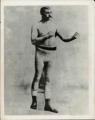 Undated Press Photo Image Of Heavyweight Boxing Champ John L.  Sullivan