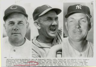 1954 Press Photo Members,  Baseball Hof Maranville,  Terry And Dickey