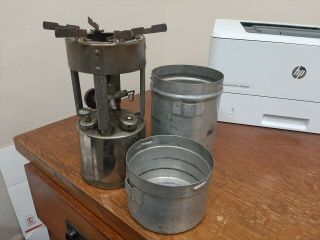 Vintage Coleman No.  530 B46 Camp Stove With Aluminum Metal Case Military Style
