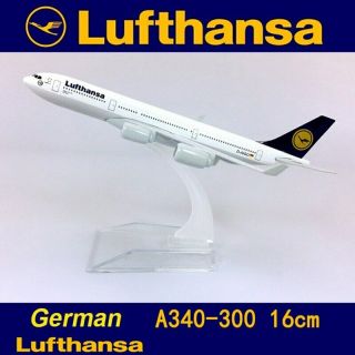 1:400 Air German Lufthansa Airplane Airbus A340 - 300 Model Alloy Plane 16cm Model