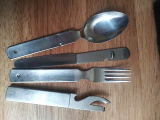 Vintage Bund Ho - Bo Style Knife,  Fork Spoon,  Can & Bottle Opener Kit (h4)