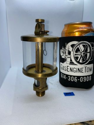 BRASS Cylinder Oiler Hit Miss Gas Engine Vintage Antique Steampunk 2