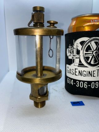 BRASS Cylinder Oiler Hit Miss Gas Engine Vintage Antique Steampunk 3