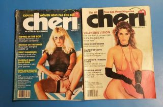Vintage 1980 Cheri Magazines February And May