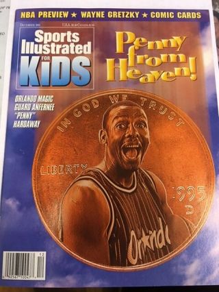 December 1995 Anfernee Penny Hardaway Magic Sports Illustrated For Kids No Label