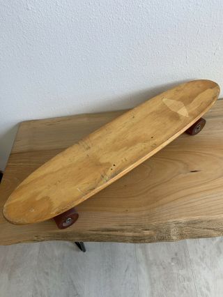 Vintage Hobie Wood Wooden Sidewalk Surfboard Skateboard Surfer 1960s - 70s
