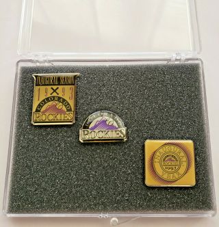 1993 Colorado Rockies Inaugural Season Pin Set