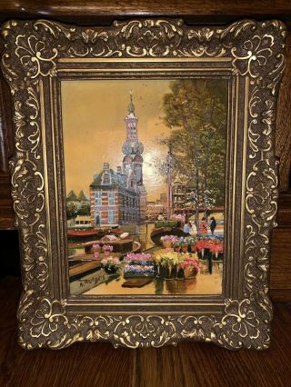 Anton Rutgers : Signed And Framed Oil Painting On Canvas - Vintage