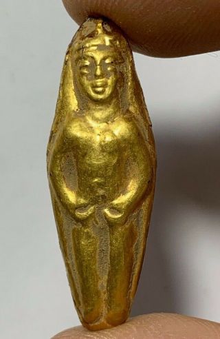 200 - 300ad Extremely Rare Ancient Roman Statue Gold Plated With Gold Filter 43mm