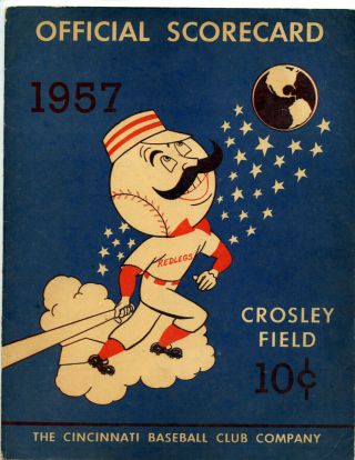 May 18,  1957 Cincinnati Reds - Crosley Field - Official Scorecard,  York Giants