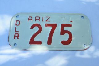 Vintage 1971 Arizona Motorcycle Dealer License Plate