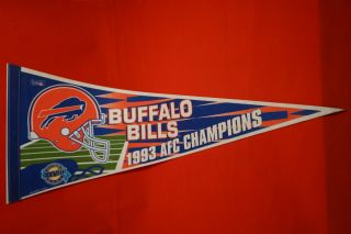 1993 Buffalo Bills Afc Champs Wincraft Nfl Felt Pennant