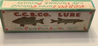 5502 Creek Chub 6”Jointed Pikie Minnow Lure White With Red Head Classic W Box 3