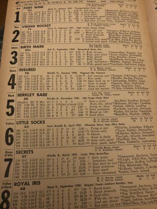 1953 Taunton Dog Track Greyhound Program 3