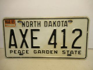 North Dakota License Plate Axe Expired Tag Mancave Garage Crafts Usa Ship