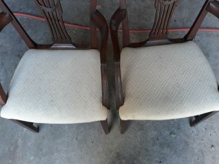 Pair (2) Vintage Art Deco Upholstered Arm Chairs 2