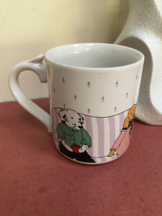 Paris Bottman Design Dog Family Coffee Cup Mug Cats Couch 90s Vintage 1990 3