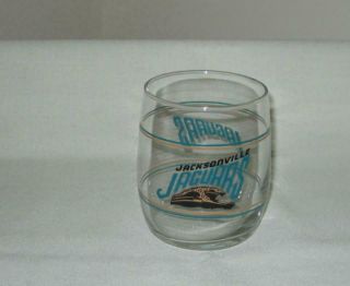 Old Stock Vintage Football Jacksonville Jaguars Glass Team Drinking Glass