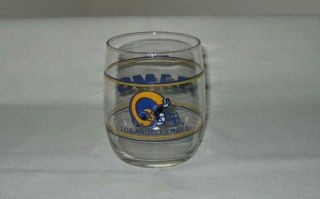 Old Stock Vintage Nfl Football Los Angeles Rams Glass Team Drinking Glass