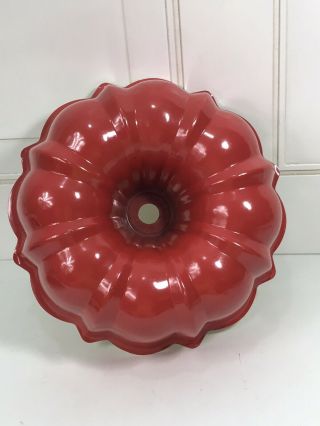 Vintage Red Nordic Ware Bundt Cake Pan Usa Made