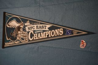 2003 Philadelphia Eagles Nfc Eastern Division Champs Nfl Wincraft Felt Pennant
