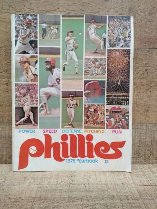 1978 Baseball Yearbook Philadelphia Phillies Mike Schmidt Carlton Maddox Mcgraw