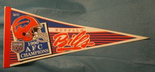 1990 Buffalo Bills Afc Champs Wincraft Nfl Felt Pennant