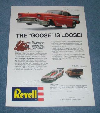 1989 Revell 1:25 Scale Model Funny Cars " The " Goose " Is Loose " 1957 Chevy