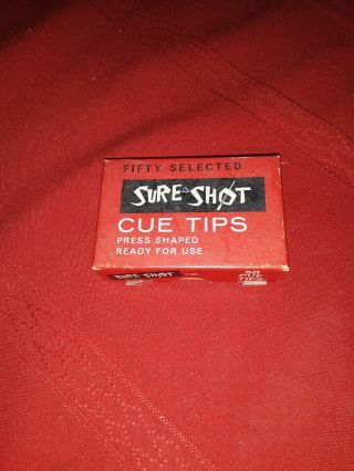 Vintage Box Sure Shot Pool Cue Tips