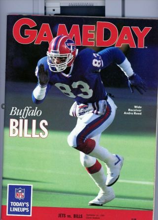 1990 9/24 Football Program York Jets Buffalo Bills Giant Stadium