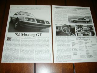 1984 Ford Mustang Gt 5.  0 Ho - Article