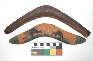 2 Old Central Australian Aboriginal Boomerangs Ooldea & Hermannsburg Mission