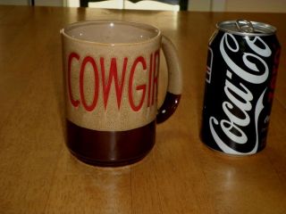 U.  S.  Old West Style " Cowgirl ",  Ceramic Coffee Cup / Mug,  Vintage,  Large Sized
