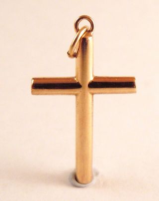 100 Vintage 9ct Yellow Gold Hollow Crucifix Cross Pendant