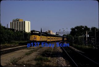 Cnw Chicago & North Western 504 1980 Evanston,  Il Commuter Action Slide
