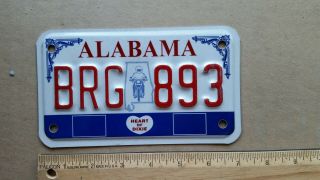 License Plate,  Alabama,  Motorcycle With Graphics,  Brg Motorcycle Inside Al 893