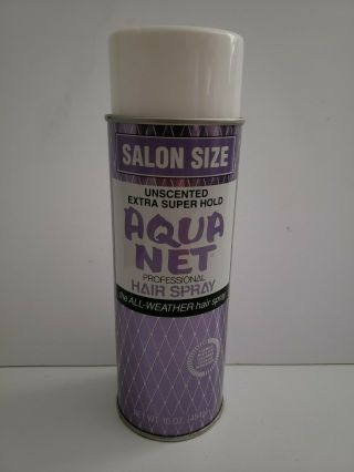 Vintage Aqua Net Unscented Extra Hold Salon Hair Spray Hairspray Can